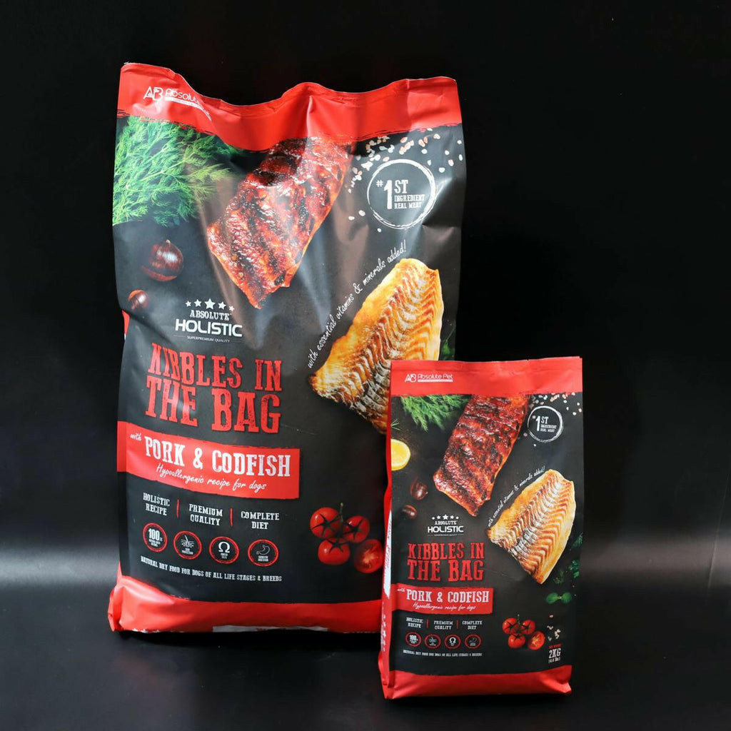 Absolute Holistic Kibbles in the Bag Dry Dog Food - Pork & Codfish (2kg).