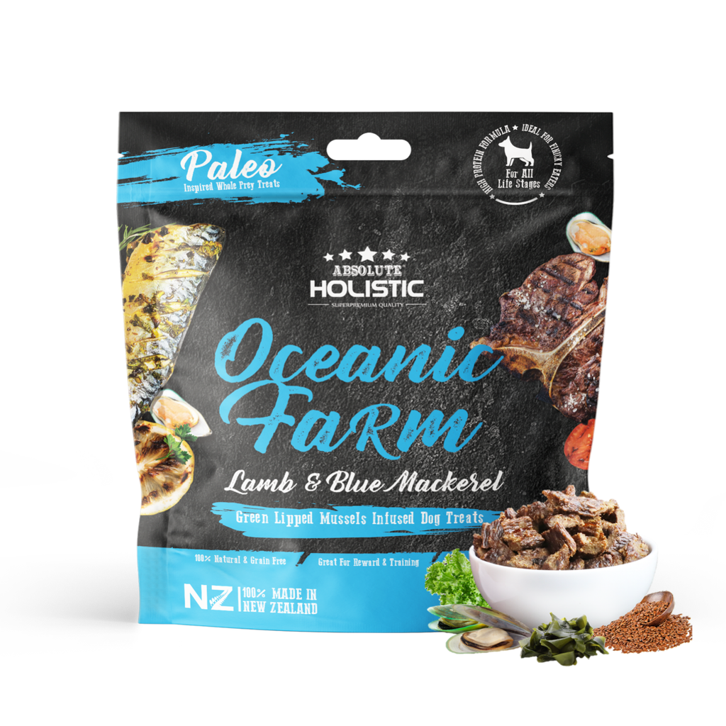 Absolute Holistic Air Dried Treats for Dogs - Oceanic Farm (100g).