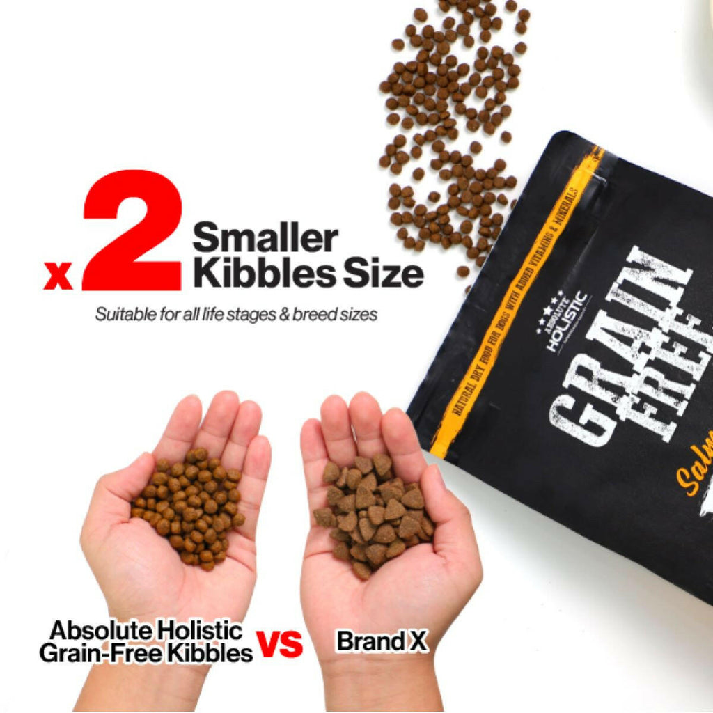 Absolute Holistic Grain Free Dry Dog Food -  Salmon & Peas (22lbs).