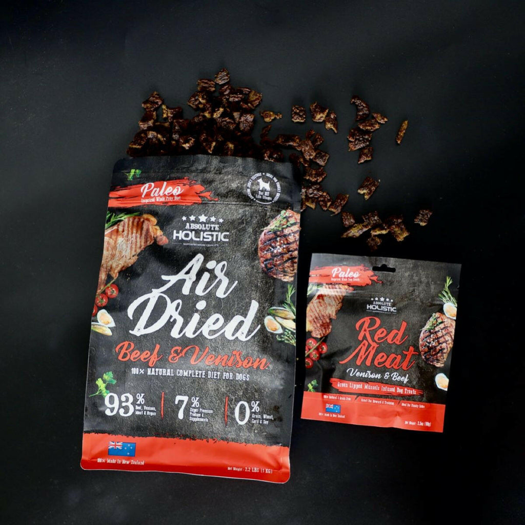 Absolute Holistic Air Dried Food for Dogs - Beef & Venison 1kg.
