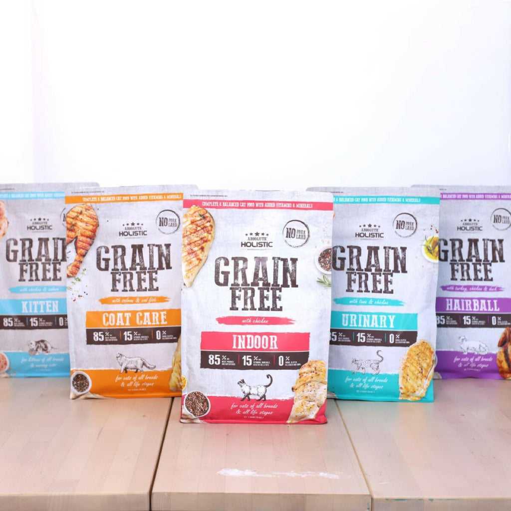 Absolute Holistic Grain Free Dry Cat Food -  Indoor (10lbs).