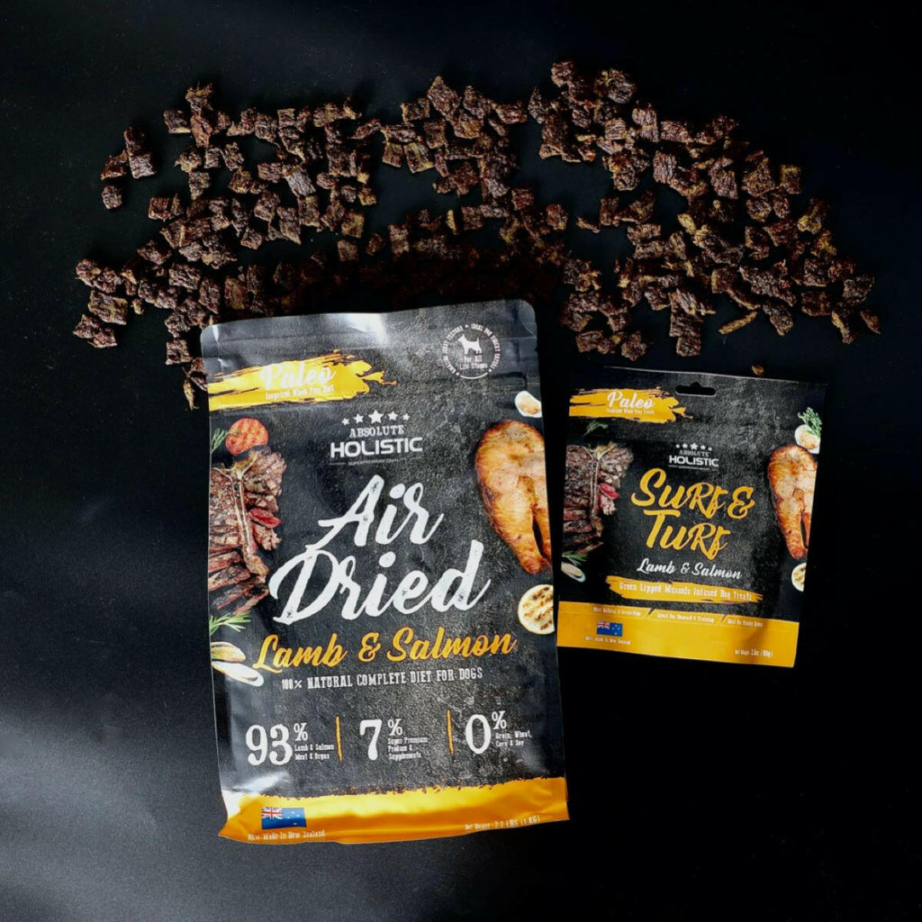 Absolute Holistic Air Dried Food for Dogs - Lamb & Salmon (1kg).