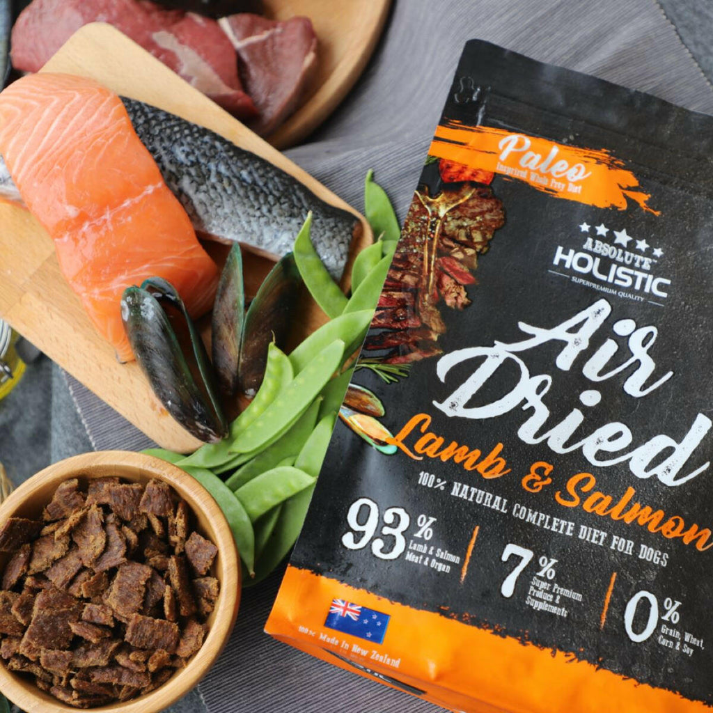 Absolute Holistic Air Dried Food for Dogs - Lamb & Salmon (1kg).