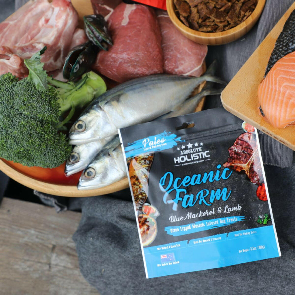 Absolute Holistic Air Dried Treats for Dogs - Oceanic Farm (100g).