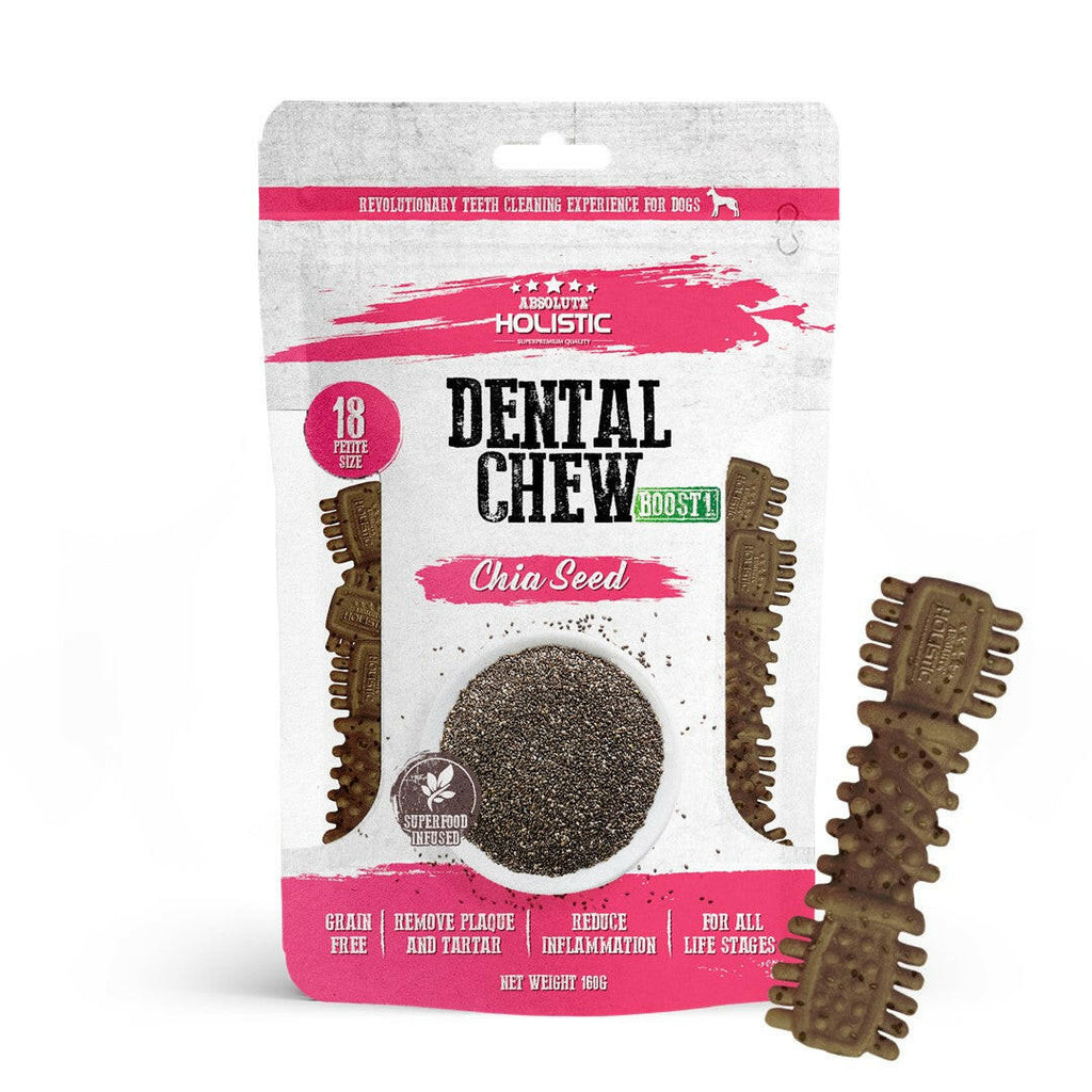 Absolute Holistic Value Pack BOOST Dental Chews for Dogs - Chia Seed (160g).