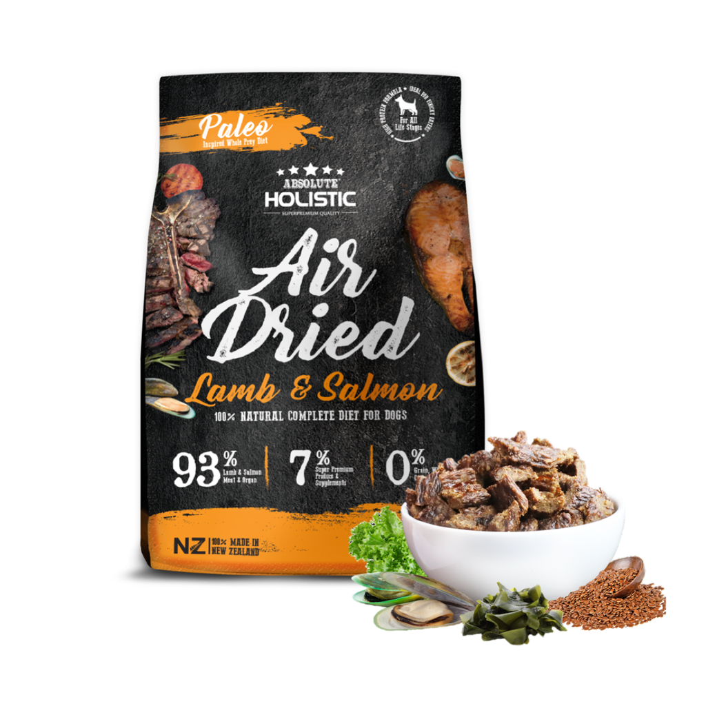 Absolute Holistic Air Dried Food for Dogs - Lamb & Salmon (1kg).