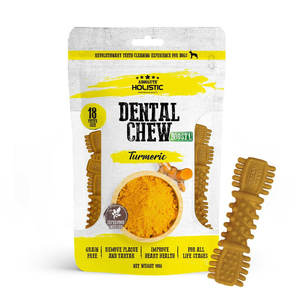 Absolute Holistic Value Pack BOOST Dental Chews for Dogs - Turmeric (160g).