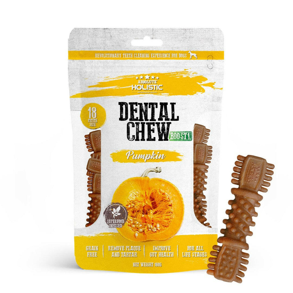 Absolute Holistic Value Pack BOOST Dental Chews for Dogs - Pumpkin  (160g).