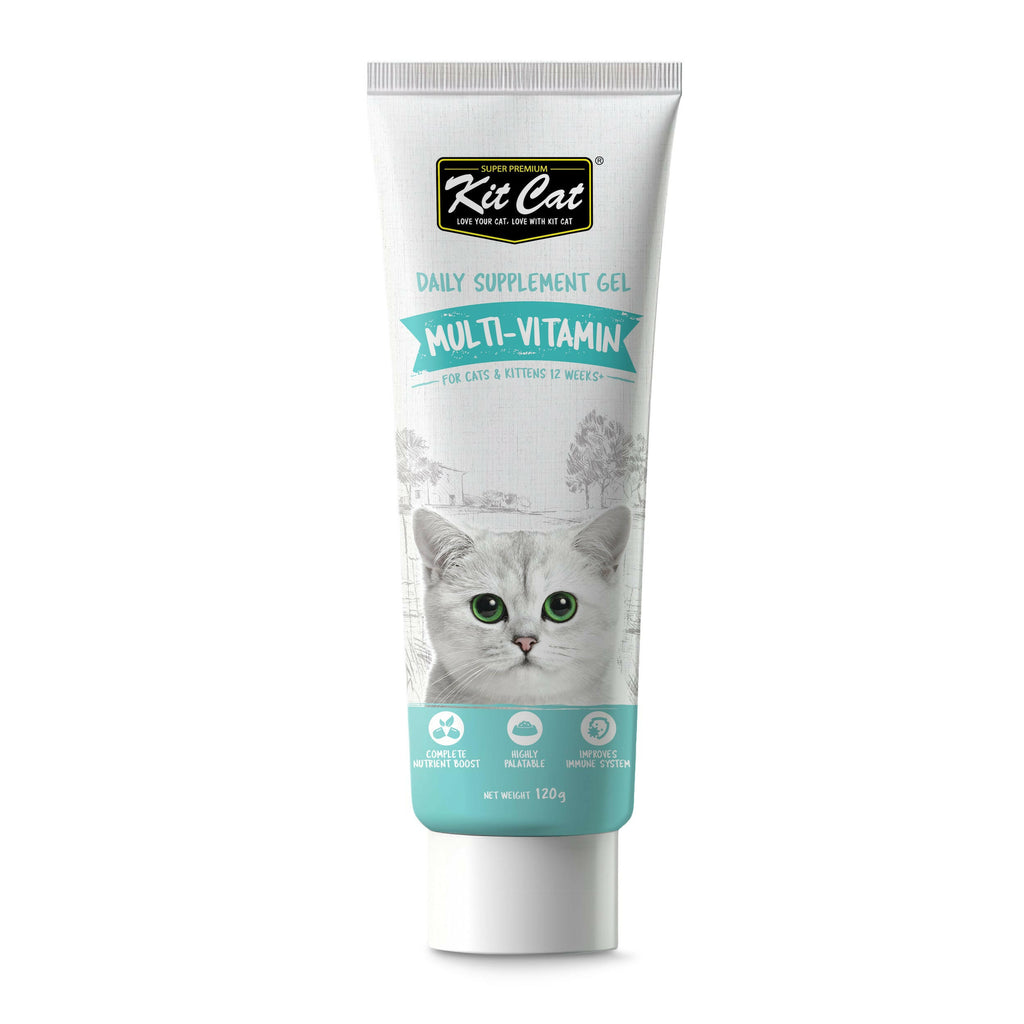 Kit Cat Daily Nutritional Supplement Gel For Cats & Kittens - Multi-Vitamin (120g).