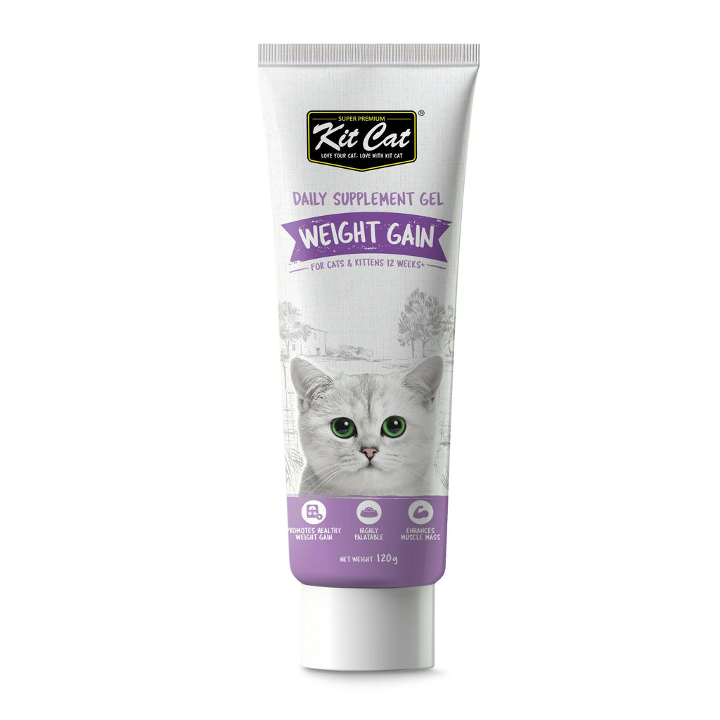 Kit Cat Daily Nutritional Supplement Gel For Cats & Kittens- Weight Gain (120g).