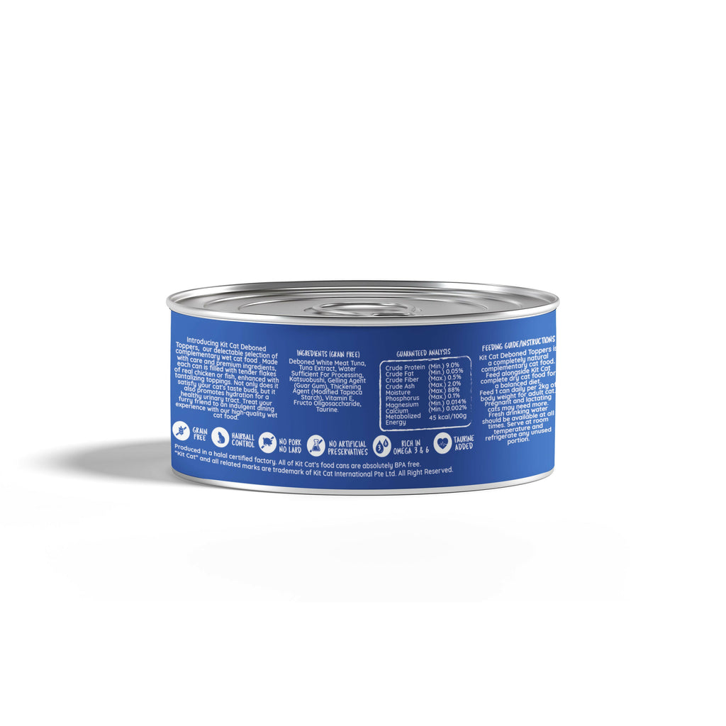 Kit Cat Deboned Toppers Cat Canned Food - Tuna Classic (80g).