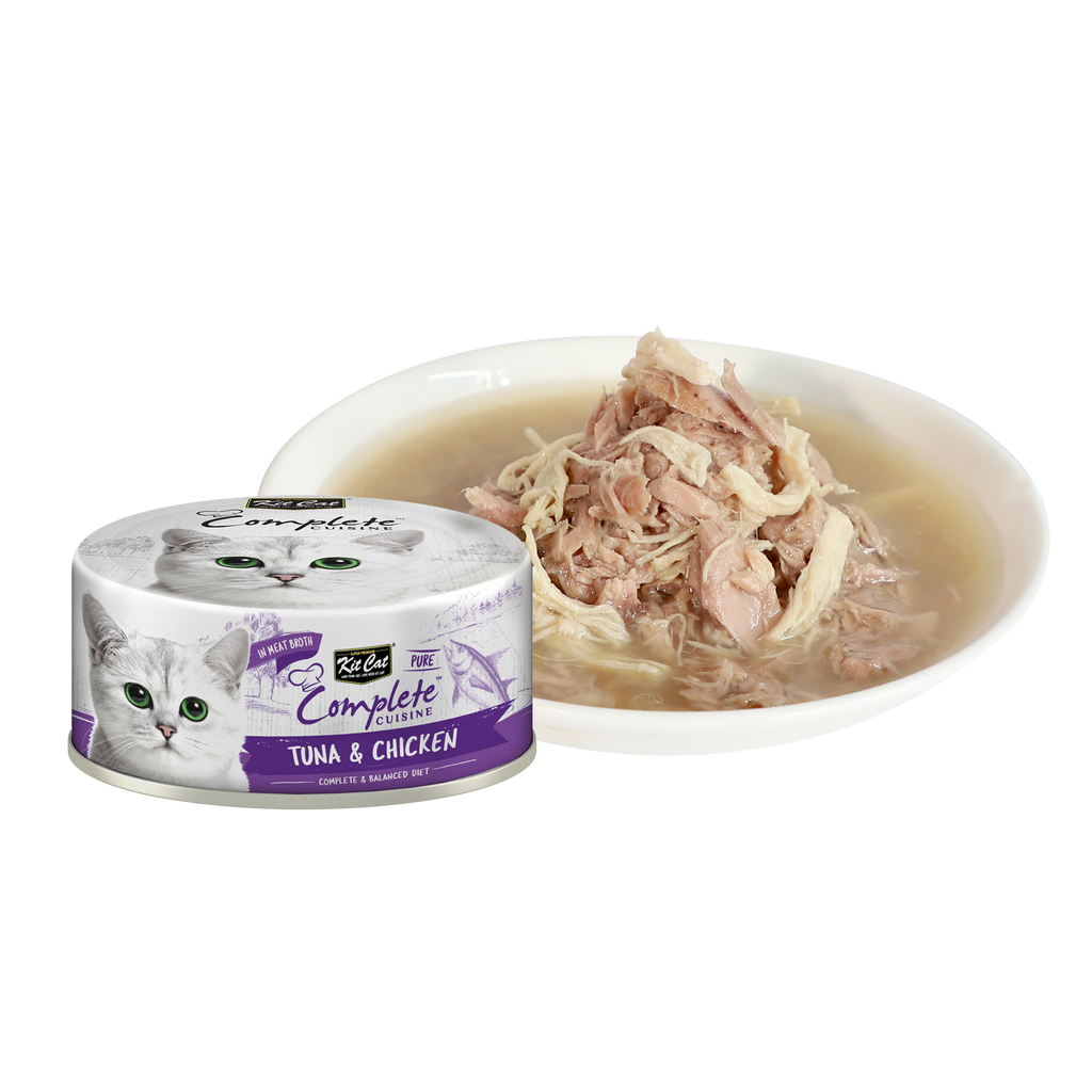 Kit Cat Complete Cuisine Pure Wet Cat Food - Tuna & Chicken (70g).