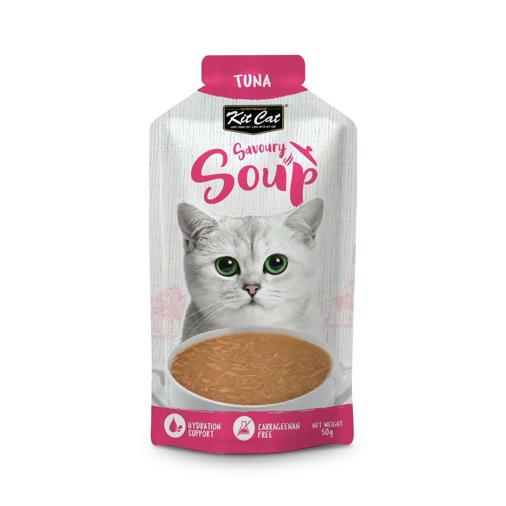Kit Cat Savoury Soup Wet Food Pouches for Cats - Tuna (50g x 6).