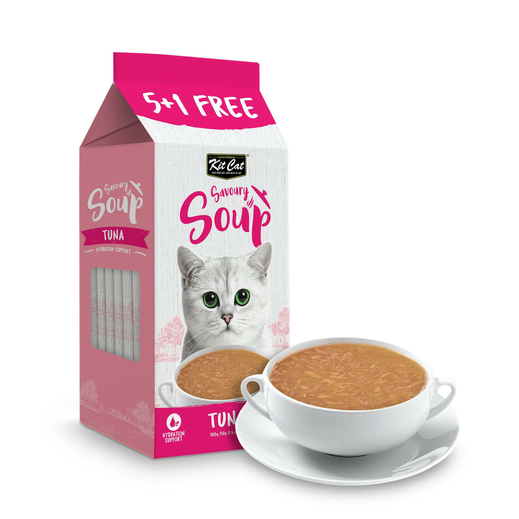 Kit Cat Savoury Soup Wet Food Pouches for Cats - Tuna (50g x 6).