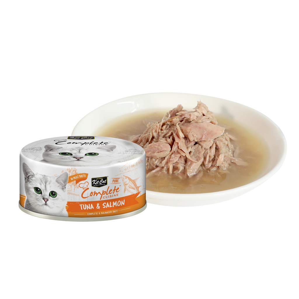 Kit Cat Complete Cuisine Pure Wet Cat Food - Tuna & Salmon (70g).
