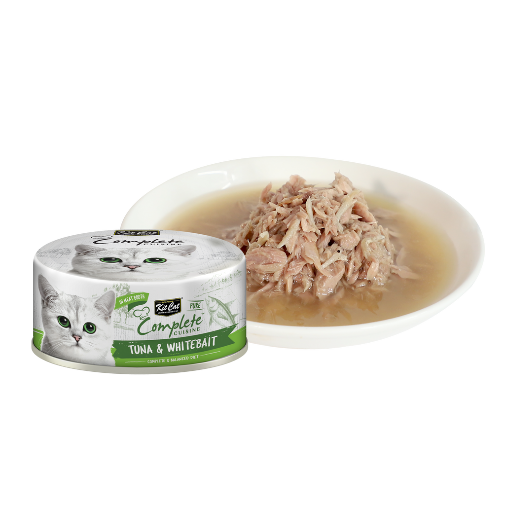 Kit Cat Complete Cuisine Pure Wet Cat Food - Tuna & Whitebait (70g).