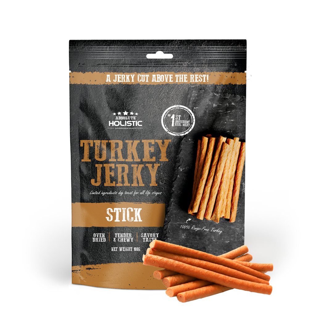 Absolute Holistic Grain Free Treats for Dog - Turkey Jerky Loin Stick (100g).
