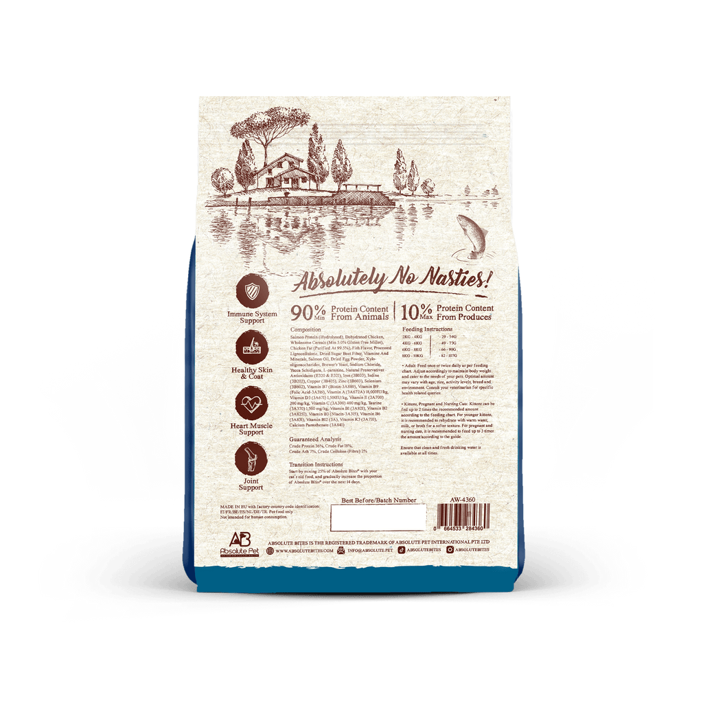 Absolute Bites Wild Age Dry Cat Food - Salmon (3.3lbs).