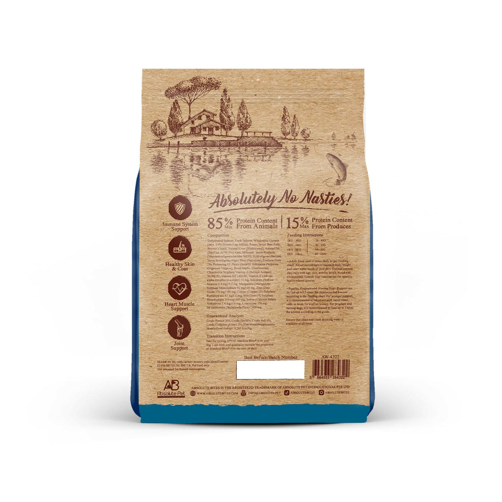 Absolute Bites Wild Age Dry Dog Food - Salmon & Potato (3.3lbs).