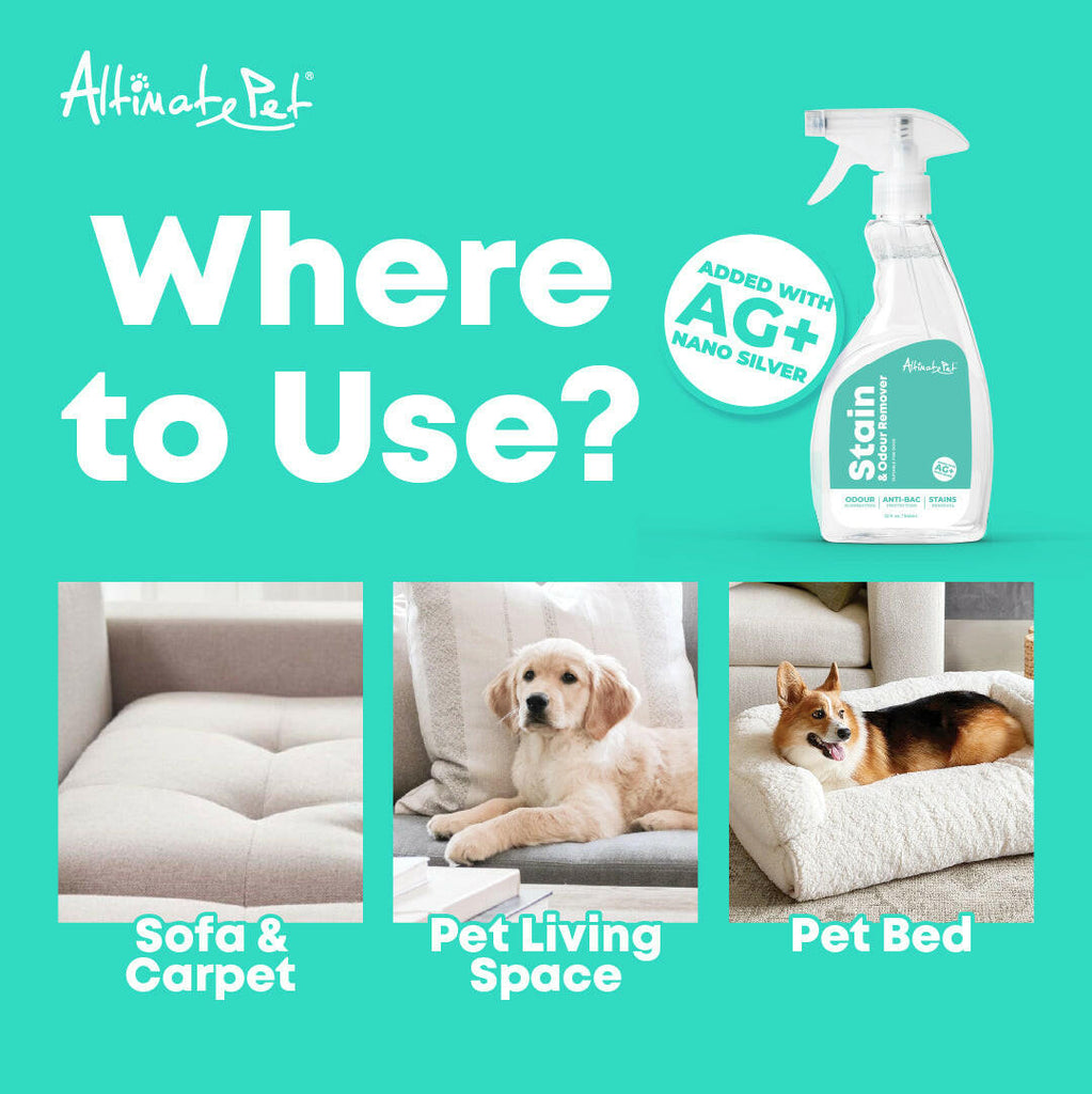 Altimate Pet Stain & Odor Remover Spray with Nano Silver & Enzyme For Dog 946ml.