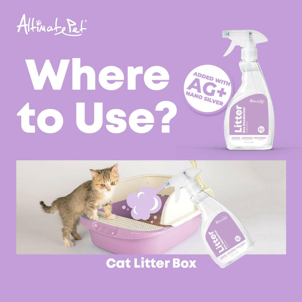 [CTN of 6]Altimate Pet Cat Litter Box Deodorizer Spray with Nano Silver & Enzyme For Cats 946ml.