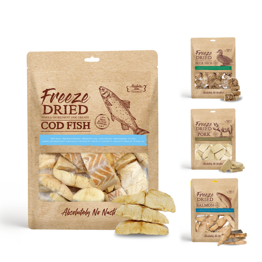Absolute Bites Single Ingredient Freeze Dried Treats for Dogs - 16