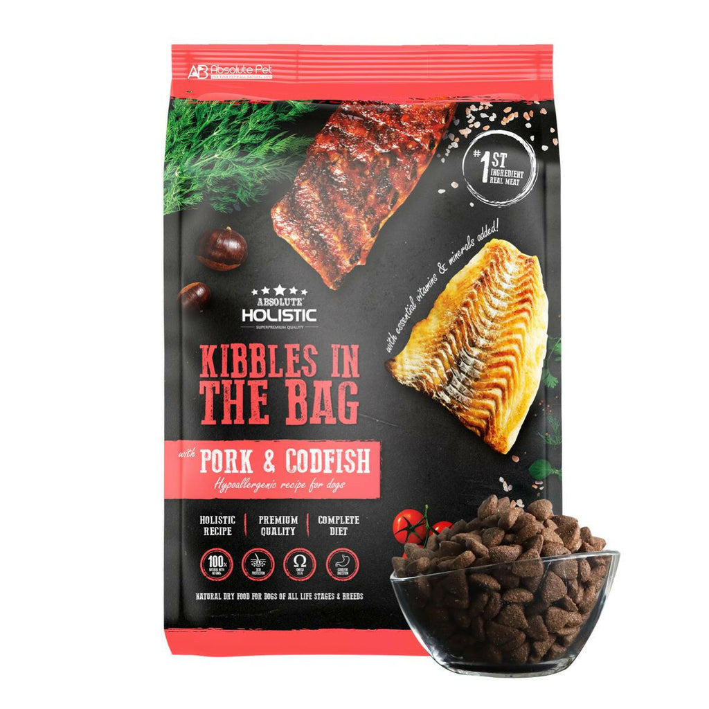 Absolute Holistic Kibbles in the Bag Dry Dog Food - Pork & Codfish (2kg).