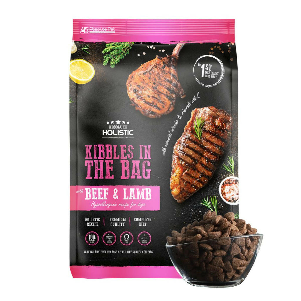 Absolute Holistic Kibbles in the Bag Dry Dog Food - Beef & Lamb (2kg).
