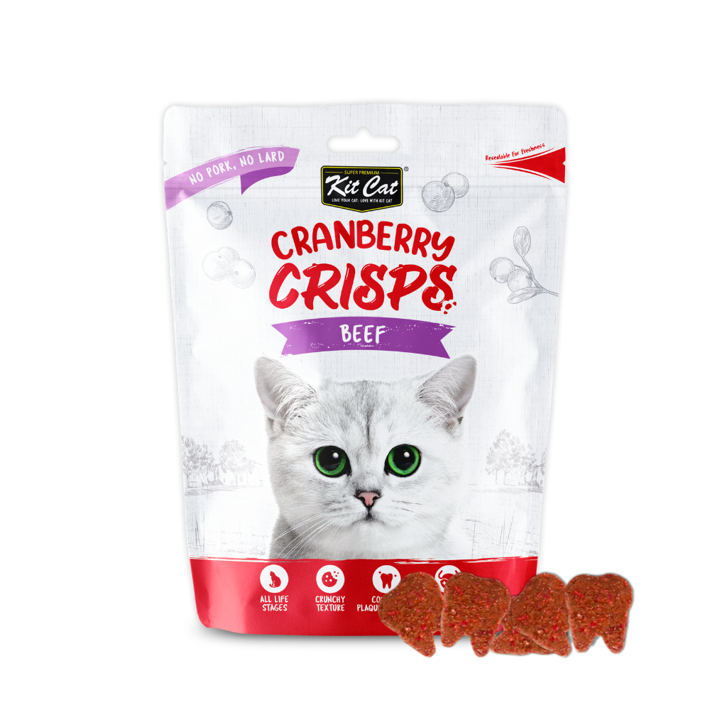 Kit Cat Cranberry Crisps Cat Treat - Beef (60g).