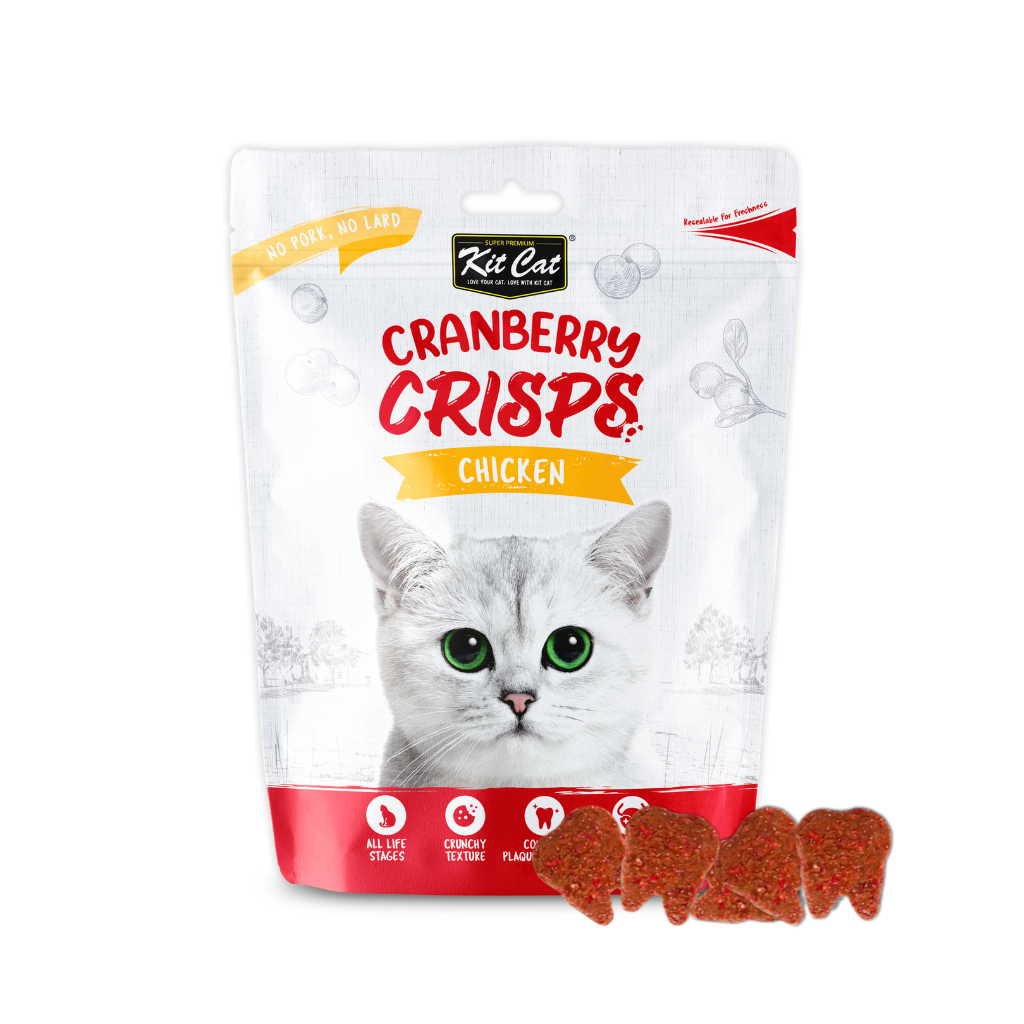 Kit Cat Cranberry Crisps Cat Treat - Chicken (60g).