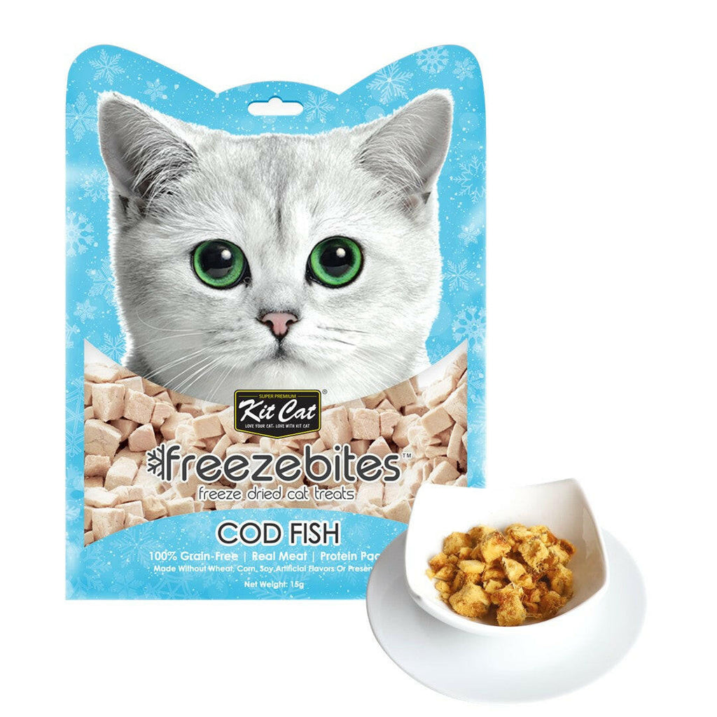 Kit Cat Freeze Bites Cat Treats - Cod Fish  (15g).