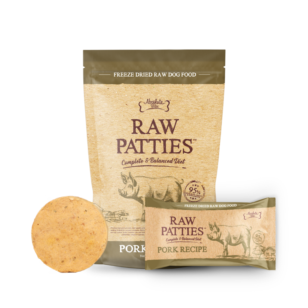 Absolute Bites Freeze Dried Raw Patty for Dog - Pork (Sample).