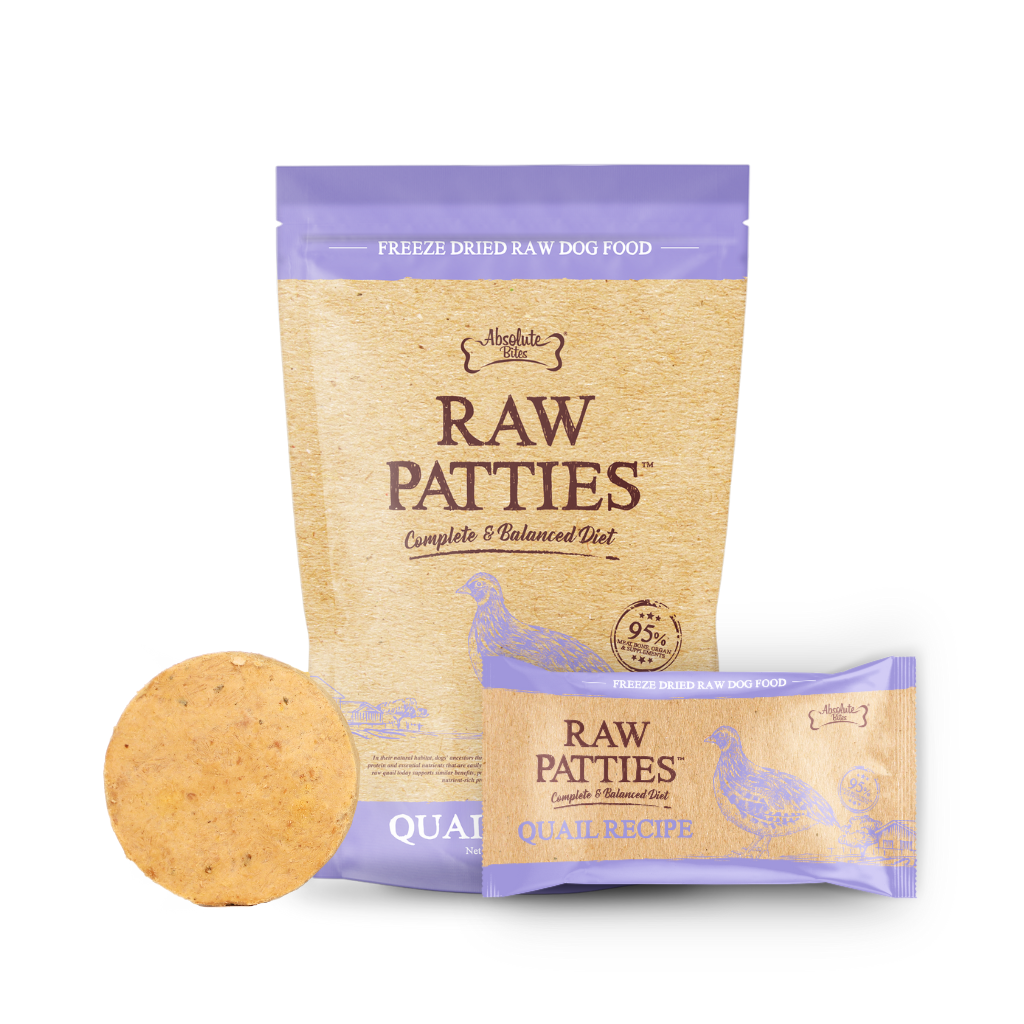 Absolute Bites Freeze Dried Raw Patty for Dog - Quail (Sample).