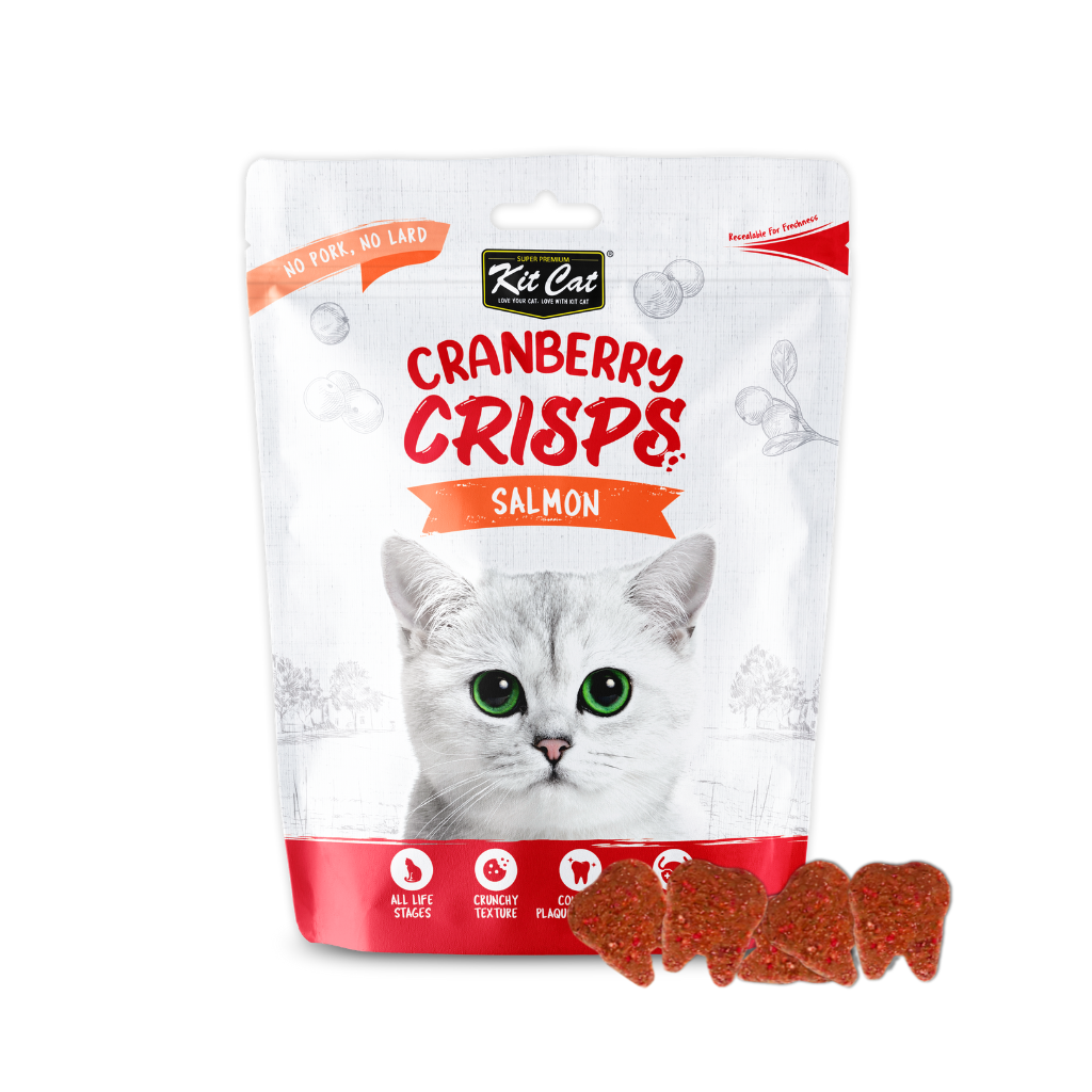 Kit Cat Cranberry Crisps Cat Treat - Salmon (60g).
