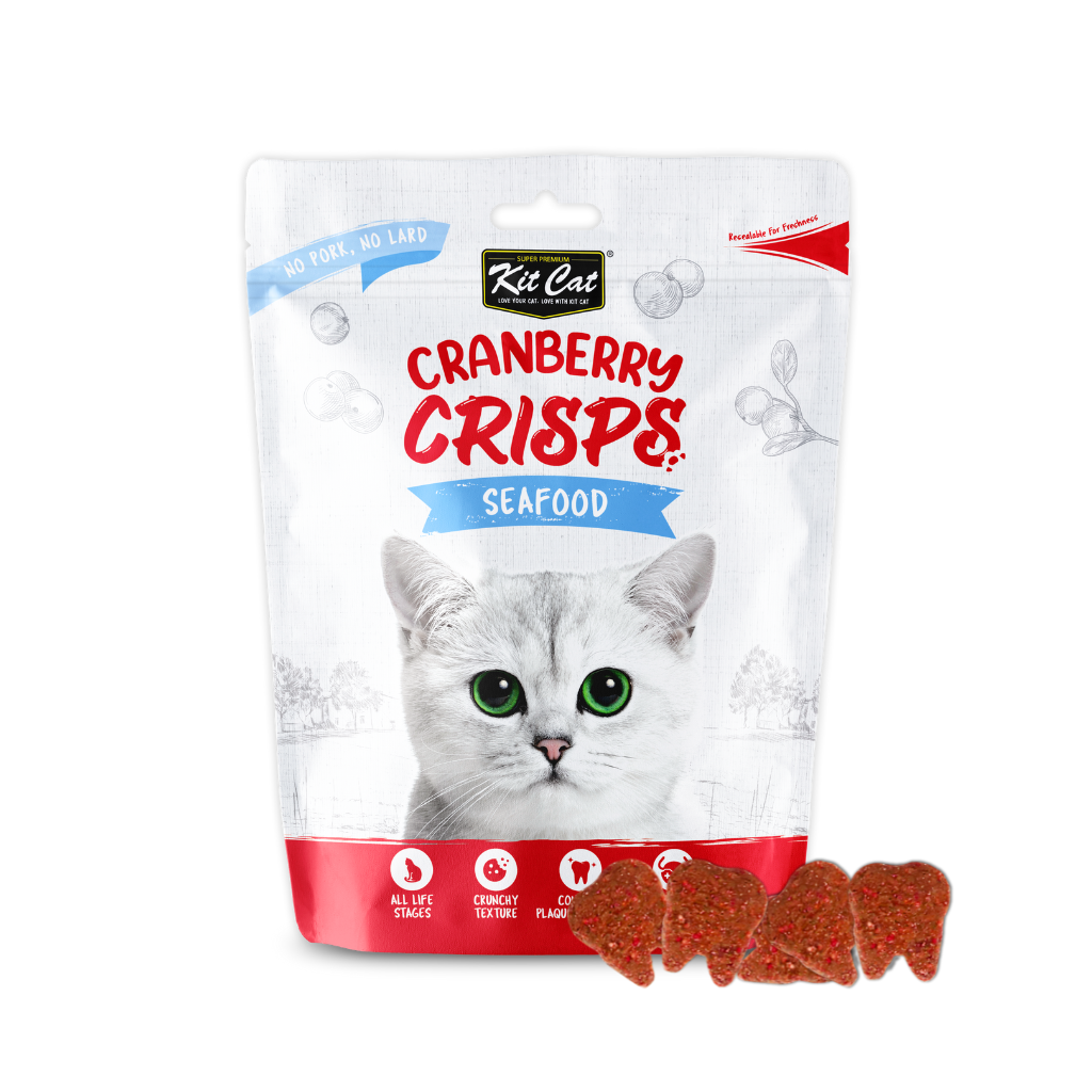 Kit Cat Cranberry Crisps Cat Treat - Seafood (60g).