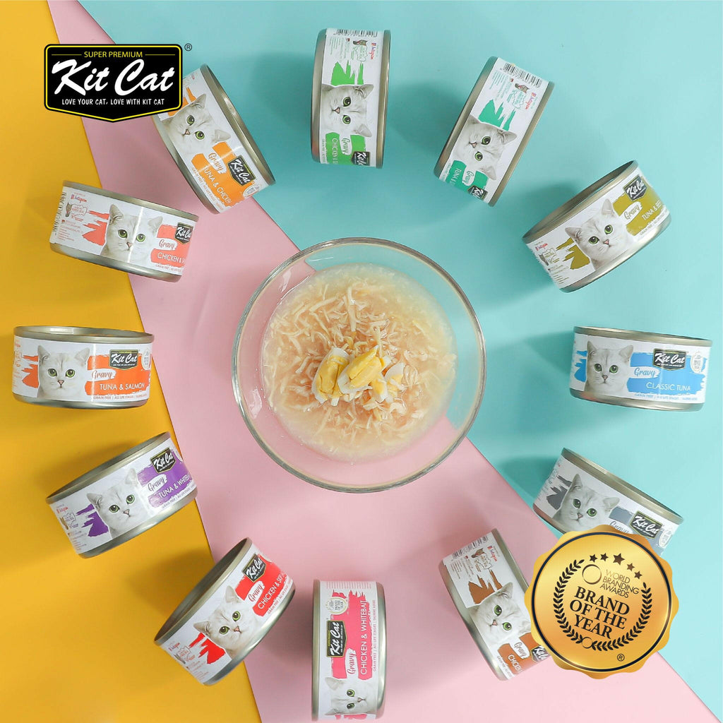 Kit Cat Gravy Cat Canned Food - Tuna & Quail Egg (70g).