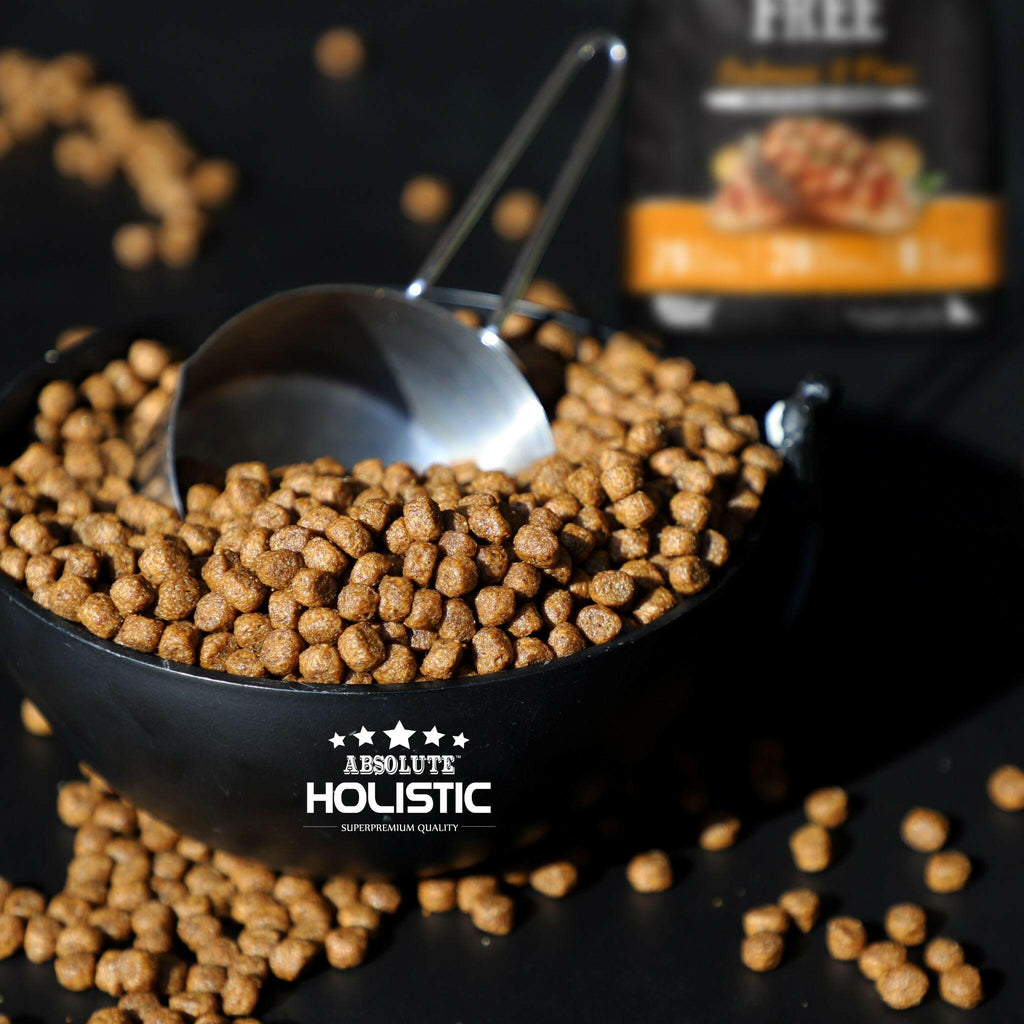 Absolute Holistic Grain Free Dry Dog Food -  Salmon & Peas (22lbs).