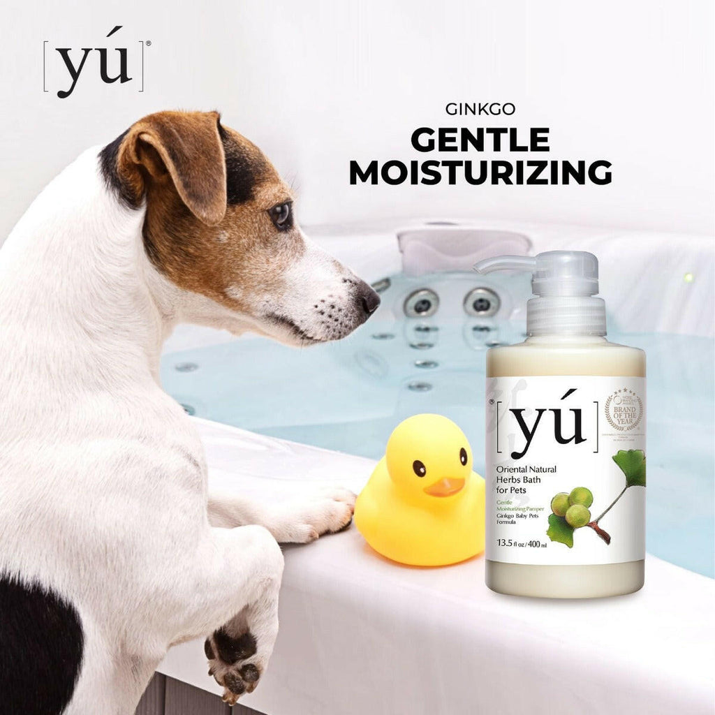 YU Oriental Natural Herbs Bath Shampoo for Cats & Dogs -  Baby Pets Formula (400ml).