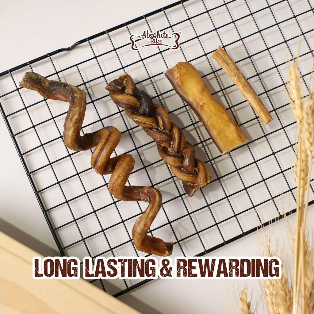 Absolute Bites Single Ingredient Dog Chew - Thick Bully Stick (Medium) | 3pcs.