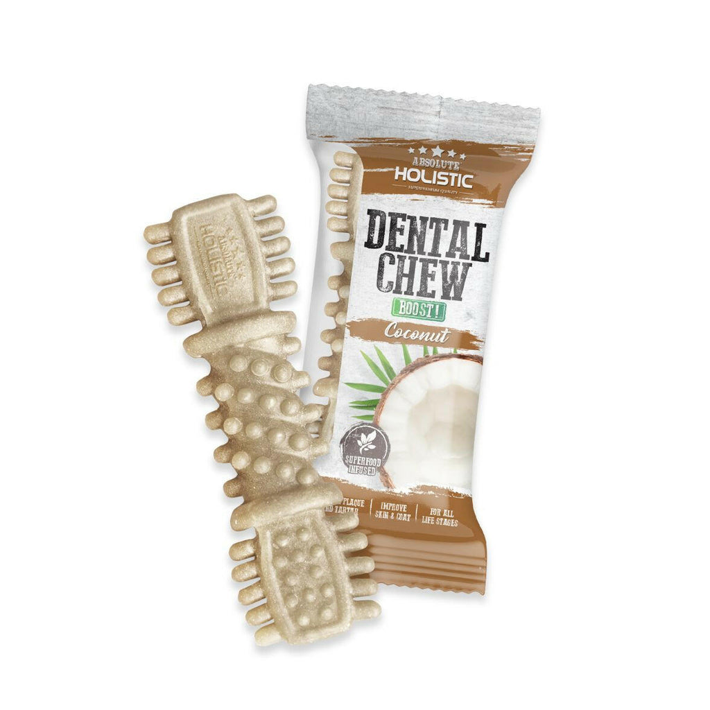 [CTN OF 50] Absolute Holistic BOOST Dental Chew for Dogs - Coconut (4") | Infused with Superfood.