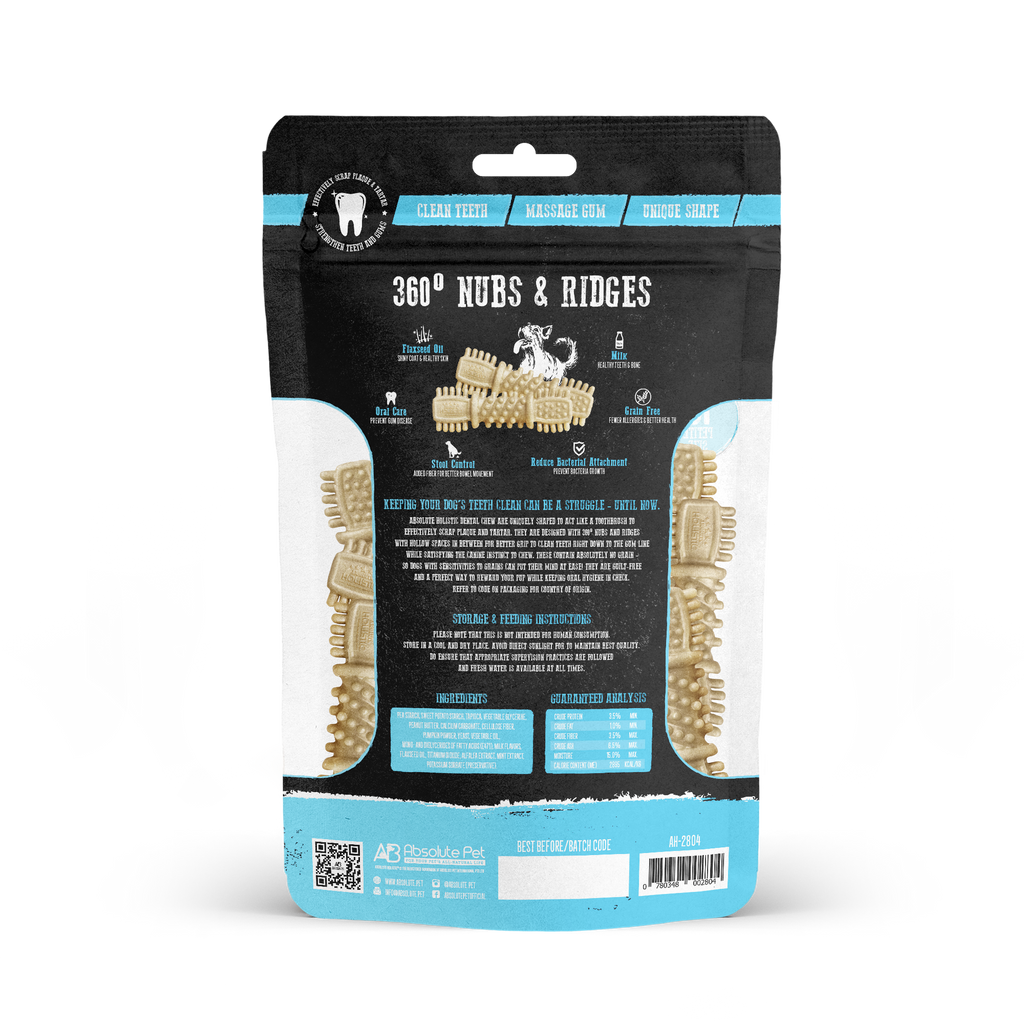 Absolute Holistic Value Pack Dental Chews for Dogs -  Milk (160g).