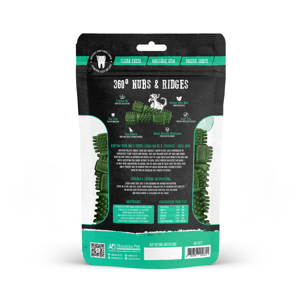 Absolute Holistic Value Pack Dental Chews for Dogs -  Fresh Mint (160g).
