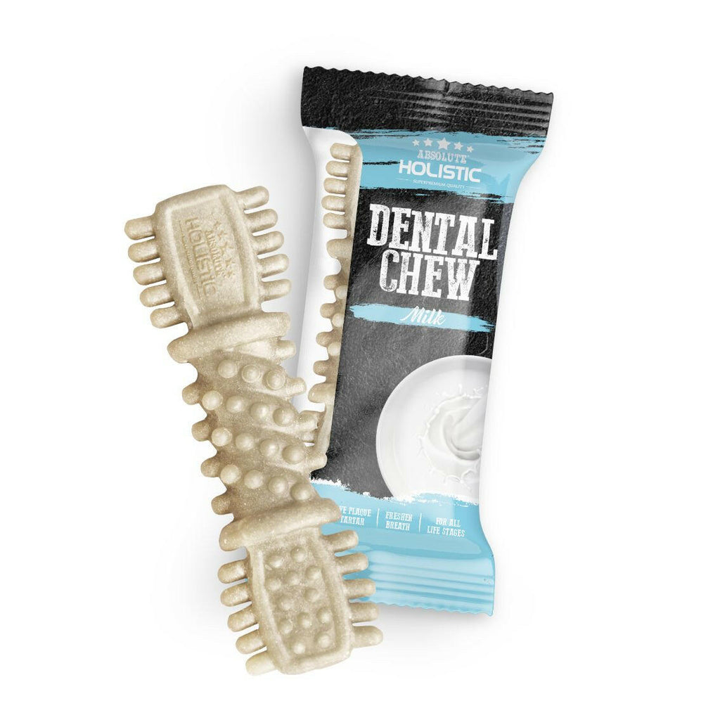 [CTN OF 50] Absolute Holistic Dental Chew for Dogs - Milk (4").
