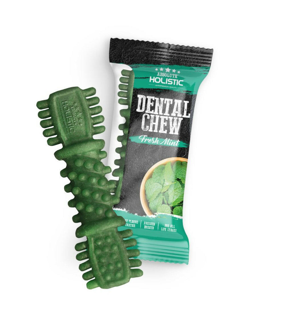 [CTN OF 50] Absolute Holistic Dental Chew for Dogs - Fresh Mint (4").
