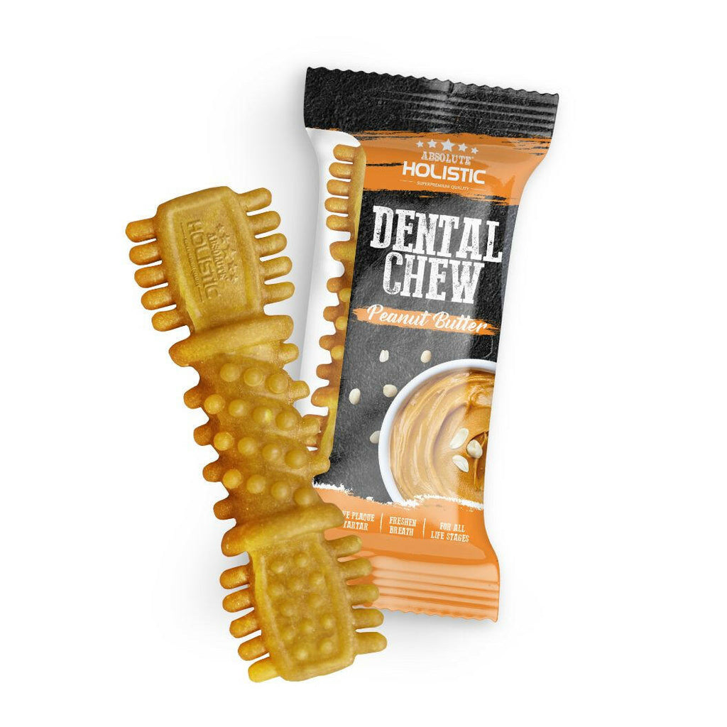 [CTN OF 50] Absolute Holistic Dental Chew for Dogs - Peanut Butter (4").