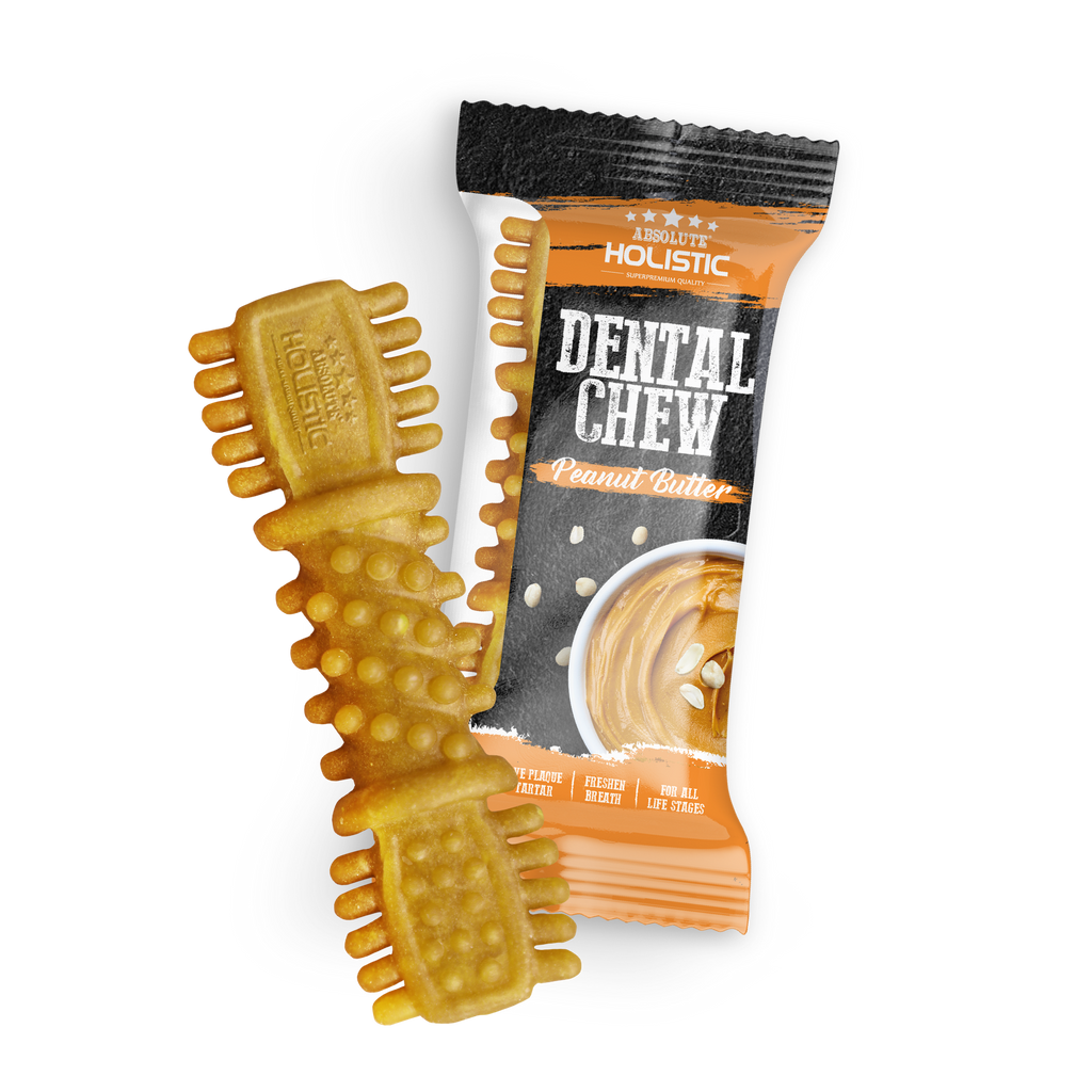 Absolute Holistic Dental Chew for Dogs - Peanut Butter (4").