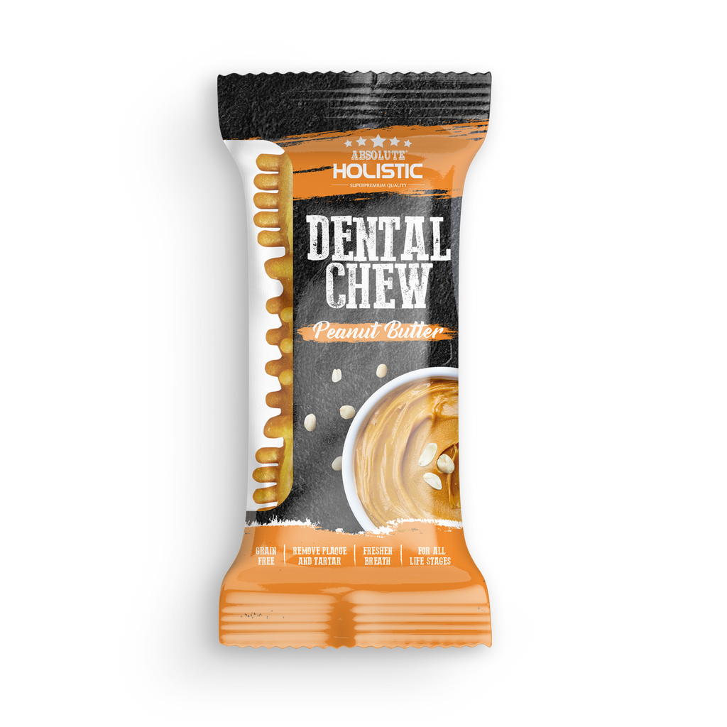 Absolute Holistic Dental Chew for Dogs - Peanut Butter (4").