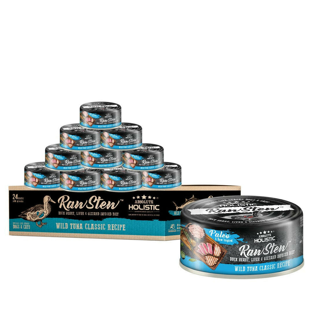 [CTN OF 24] Absolute Holistic Raw Stew Canned Food for Cats & Dogs - Tuna Classic (80g).