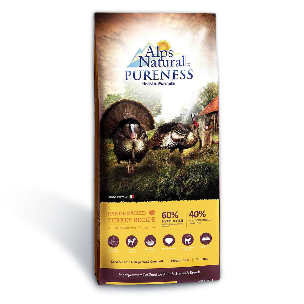 Alps Natural Pureness Holistic Dry Dog Food - Turkey Recipe (13kg).