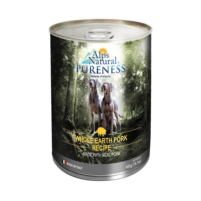 [CTN OF 24] Alps Natural Canned Dog Food - Classic Pork (400g).